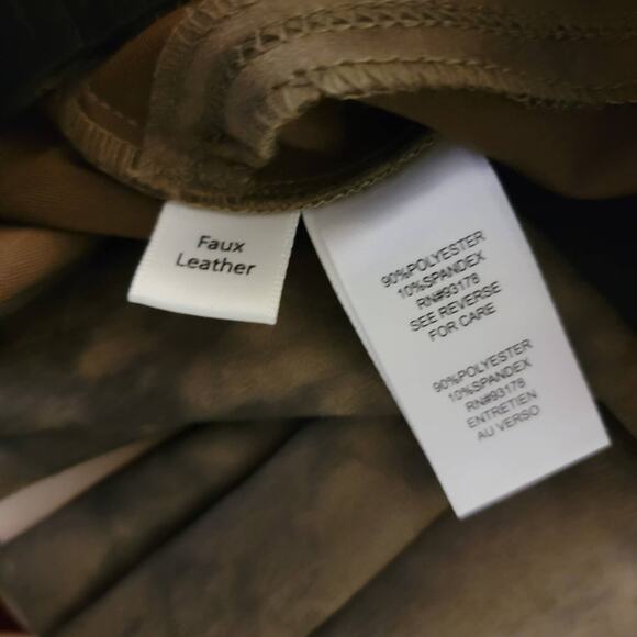 Tahari Faux Leather Suede Leggings Tie Dye Medium #058 - Picture 6 of 8